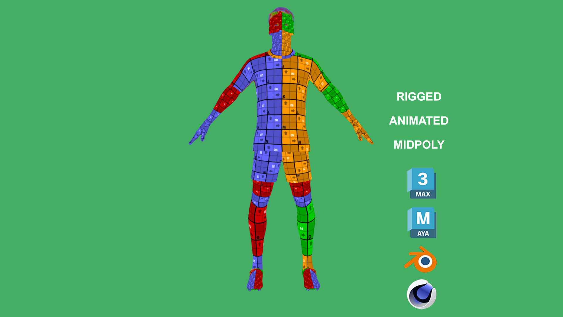 3D Rigged Joaquin Correa Inter Milan 2023 3D model_12