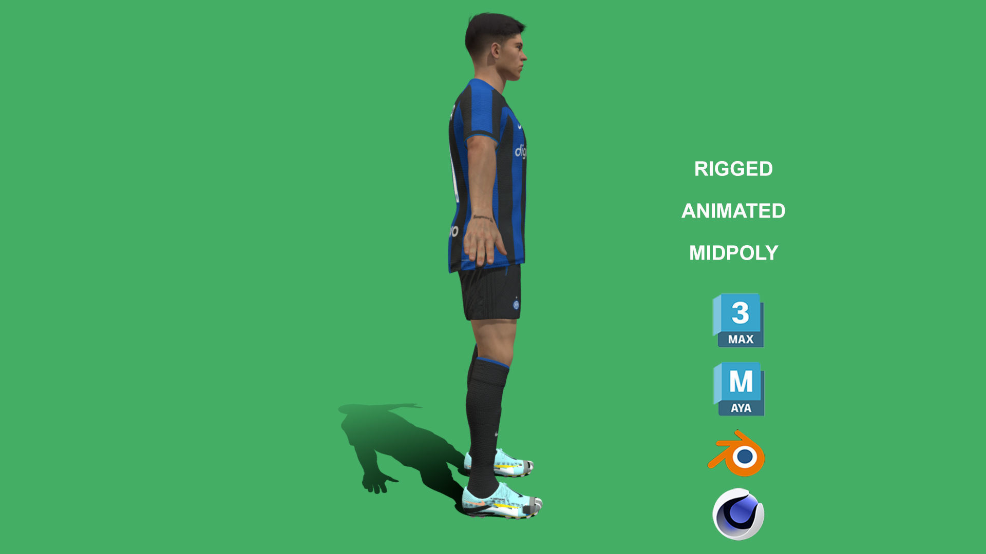 3D Rigged Joaquin Correa Inter Milan 2023 3D model_3