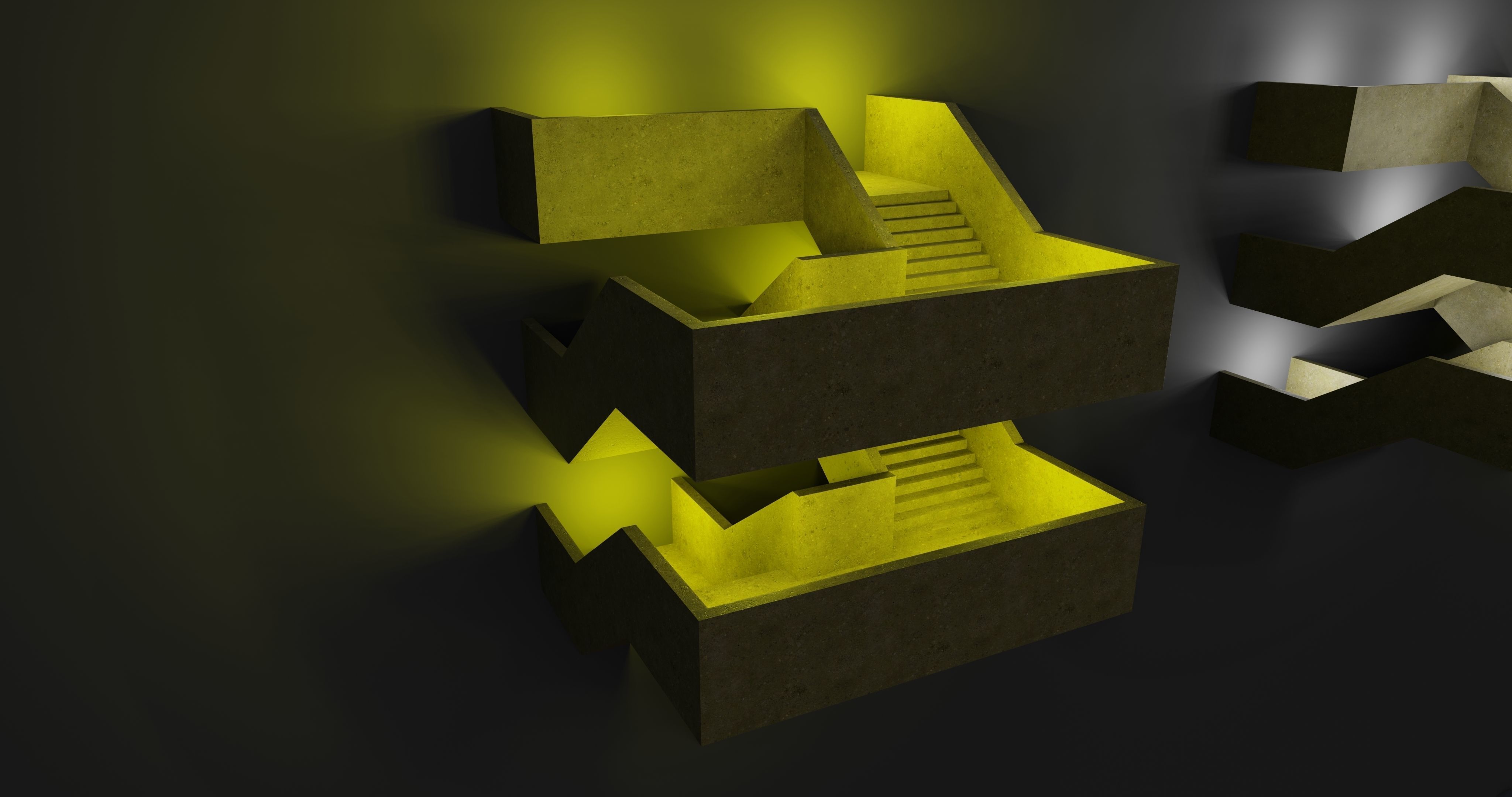 Miniature 3D Printing Structure Type-4 3D model_3