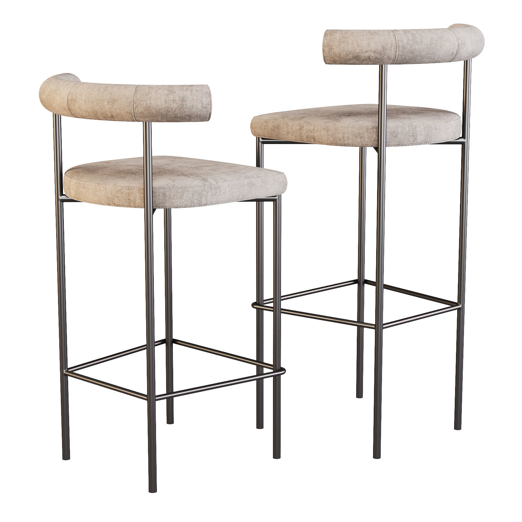 Resident Kashmir - Bar and Counter Stools 3D model_2