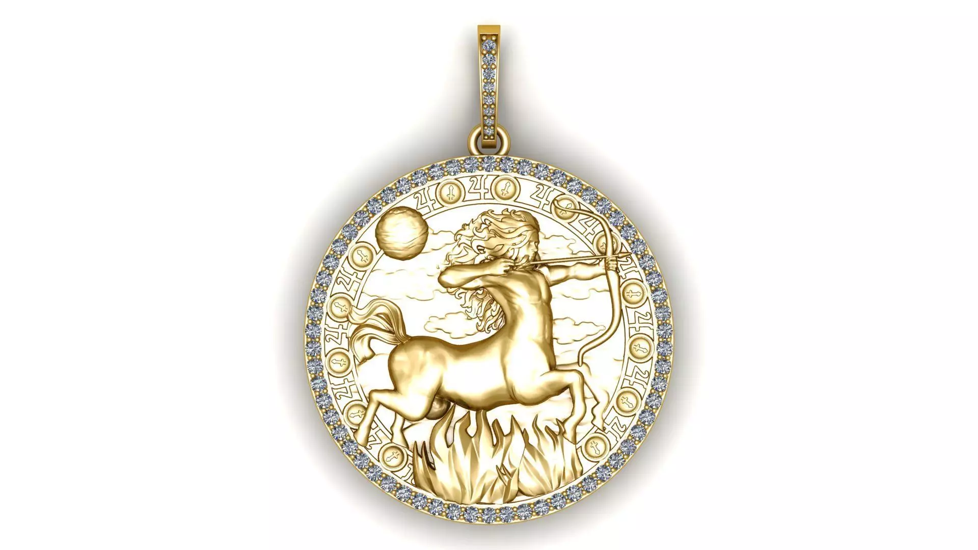 Sagittarius horoscope pendant  3D print model_0