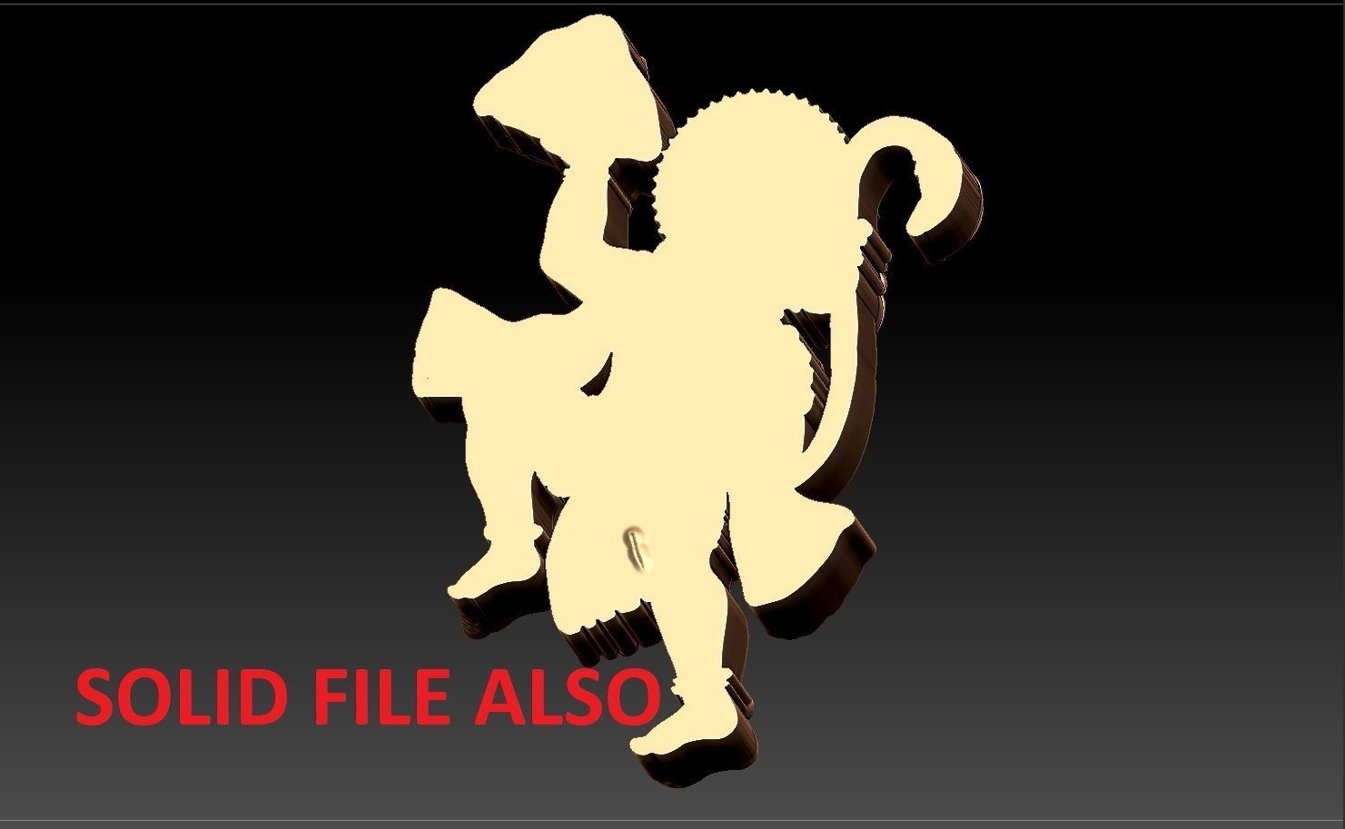 HUNUMAN PENDENT 3D print model_7