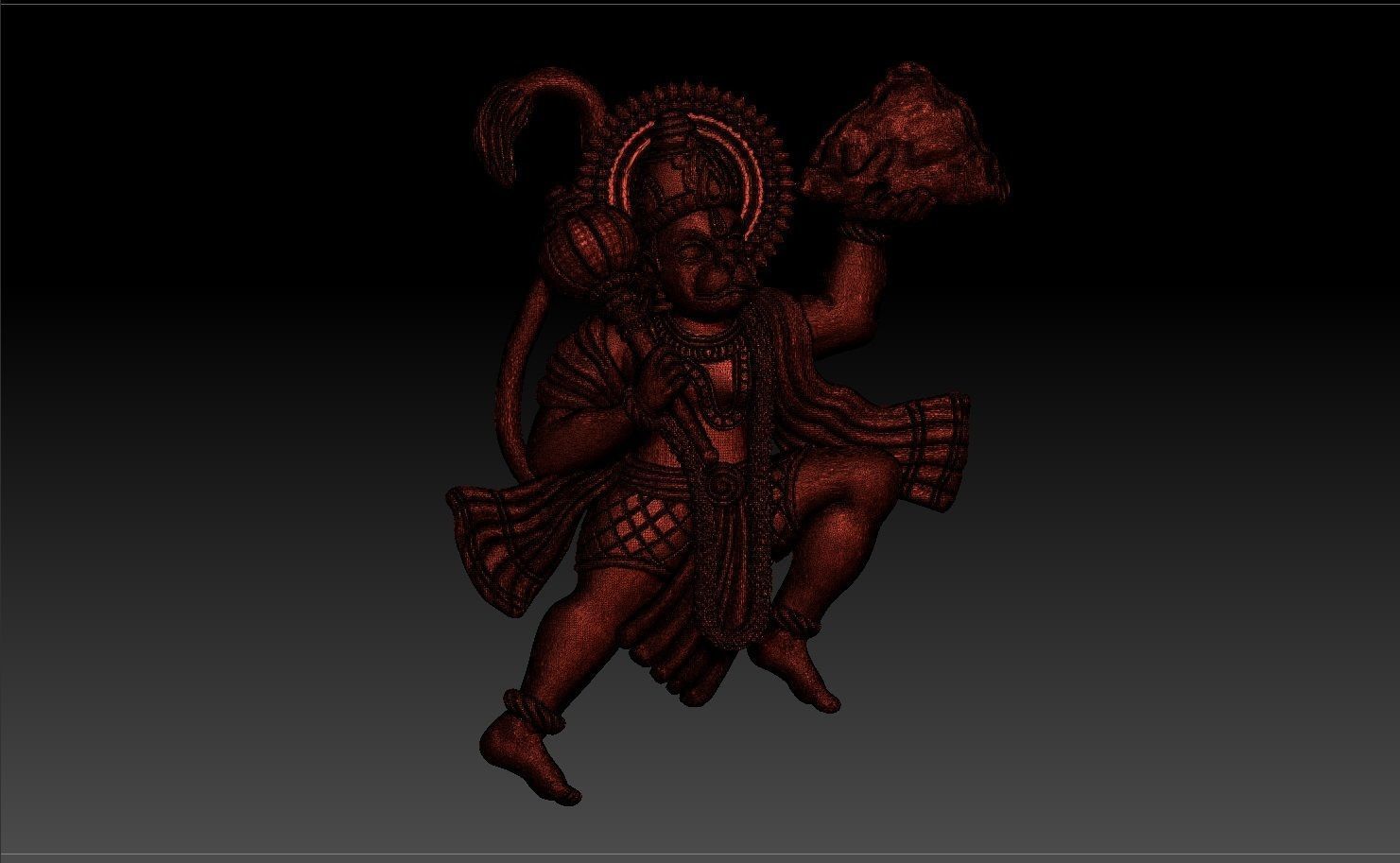 HUNUMAN PENDENT 3D print model_8