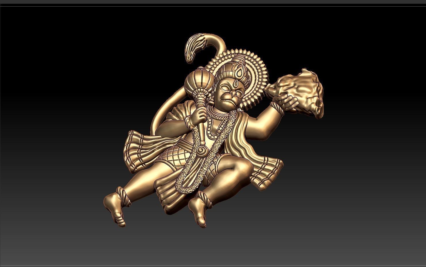 HUNUMAN PENDENT 3D print model_1