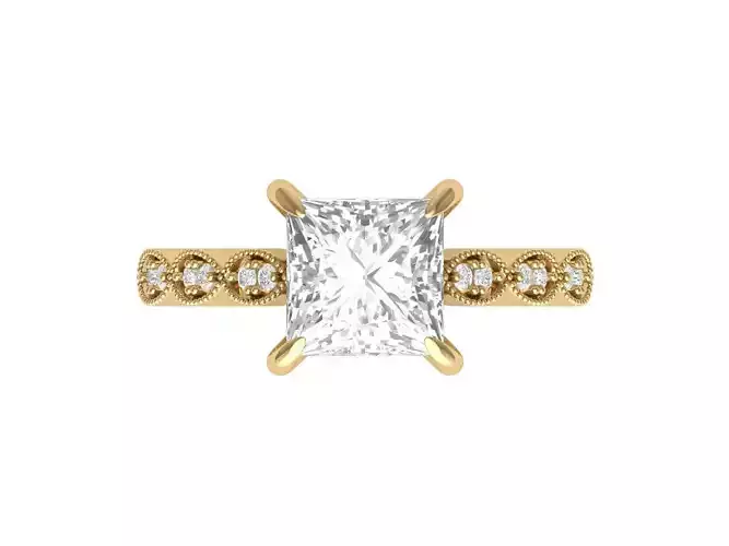 Princess Art Deco Ring