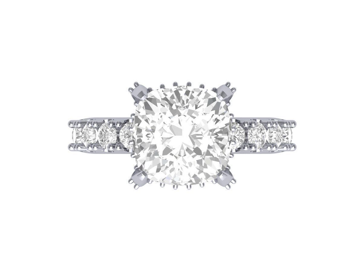 Cushion Art deco Ring 3D print model_3