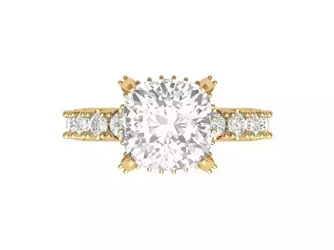 Cushion Art deco Ring