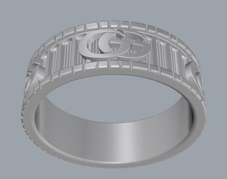 GUCCI RING 3D print model_4