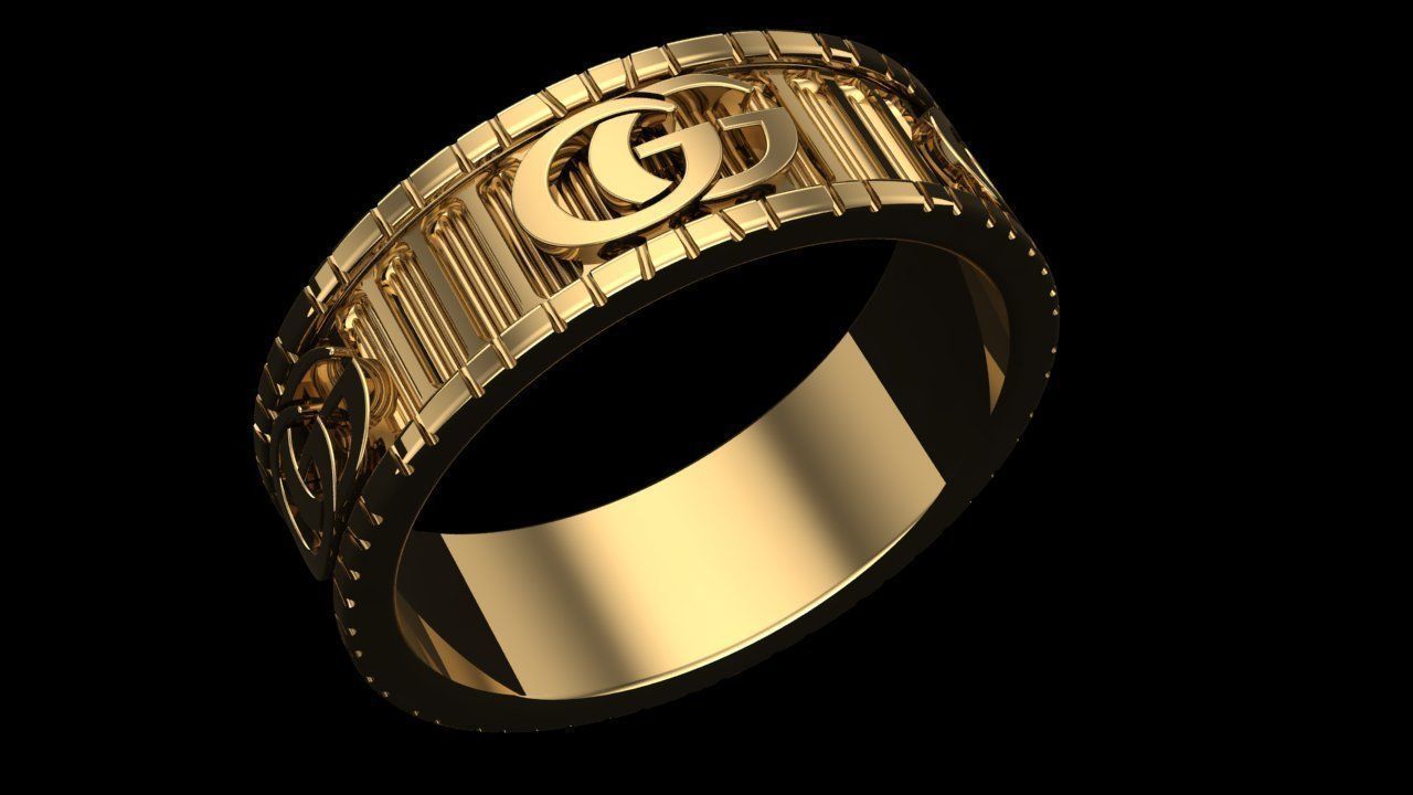 GUCCI RING 3D print model_2