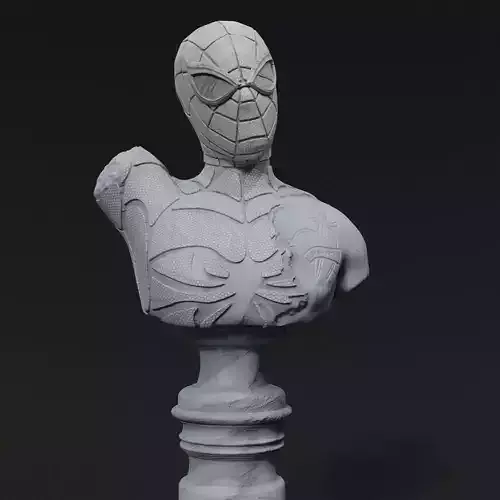Marble Spider-man Bust Statue