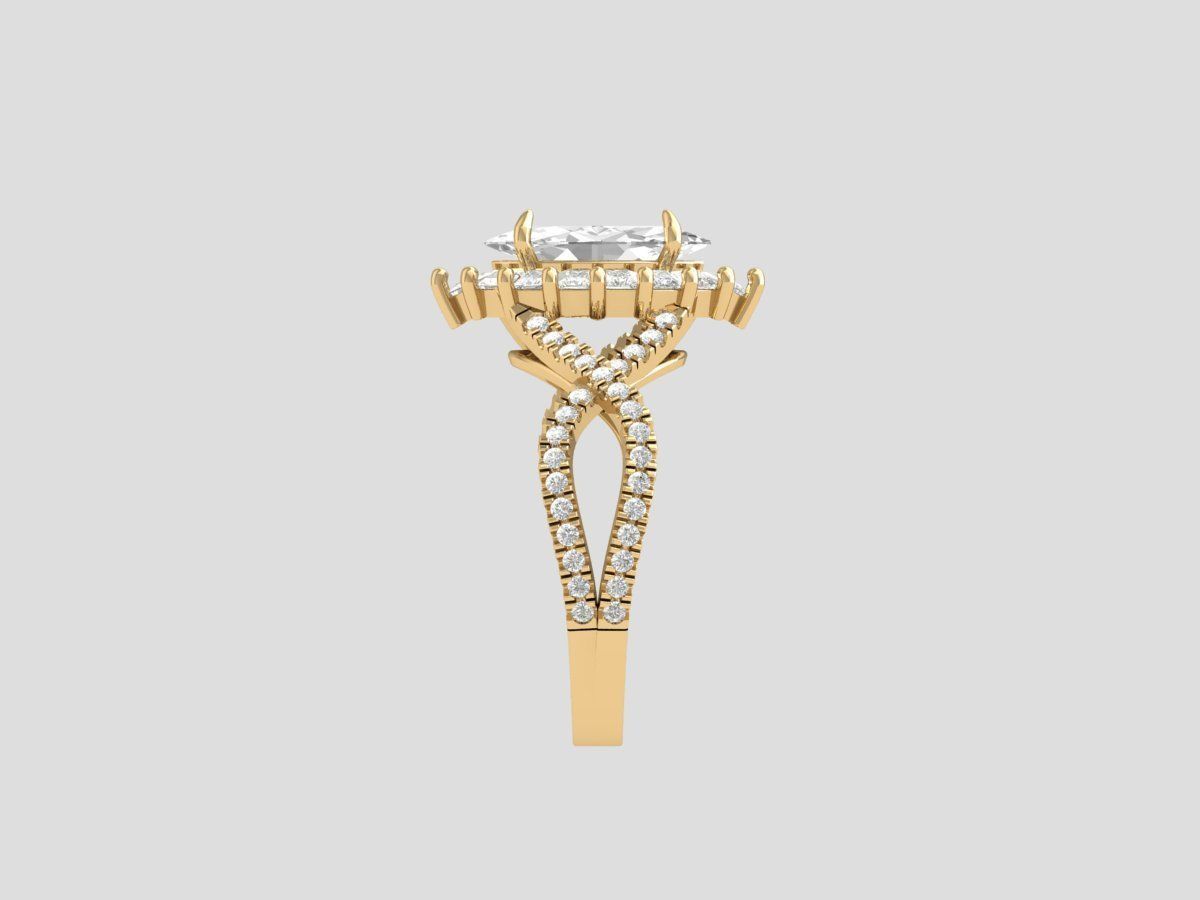 Marquise Art Deco Infinity Ring 3D print model_4