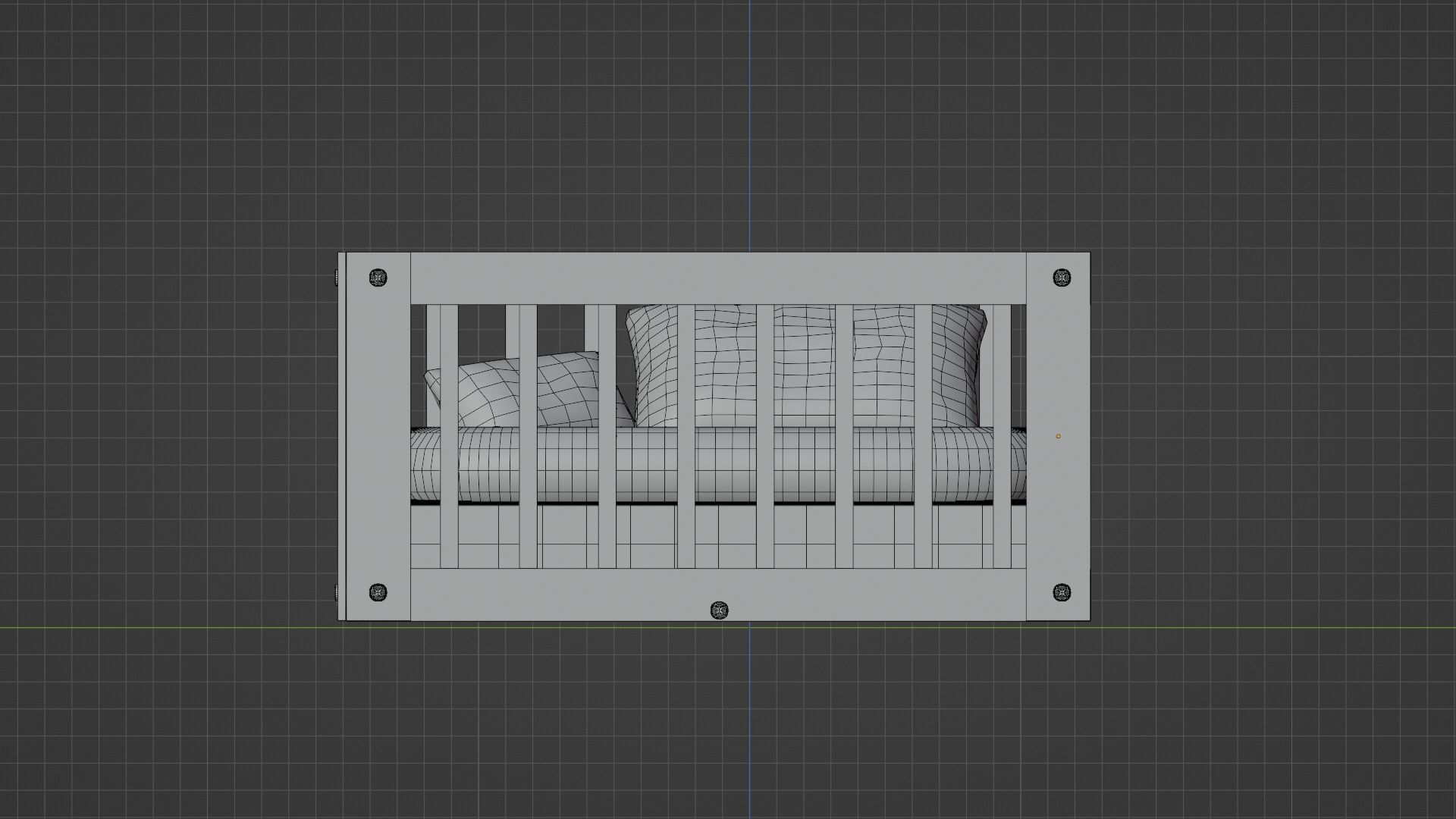 Toddler floor bed 3D model_10