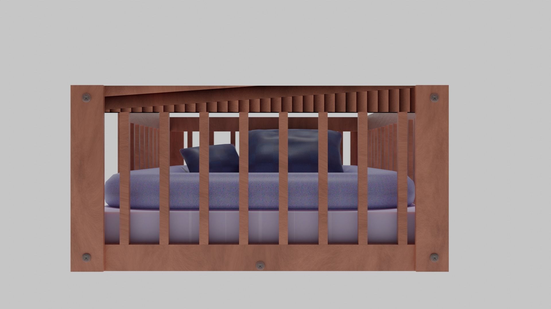 Toddler floor bed 3D model_6