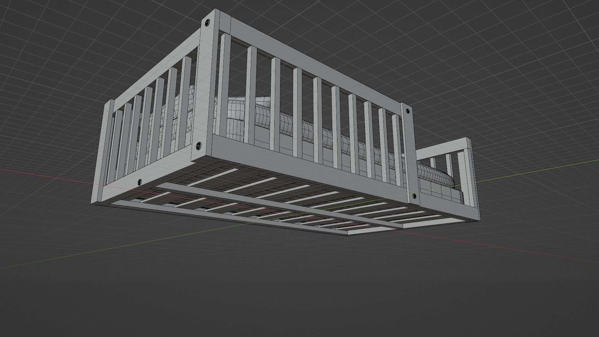 Toddler floor bed 3D model_14