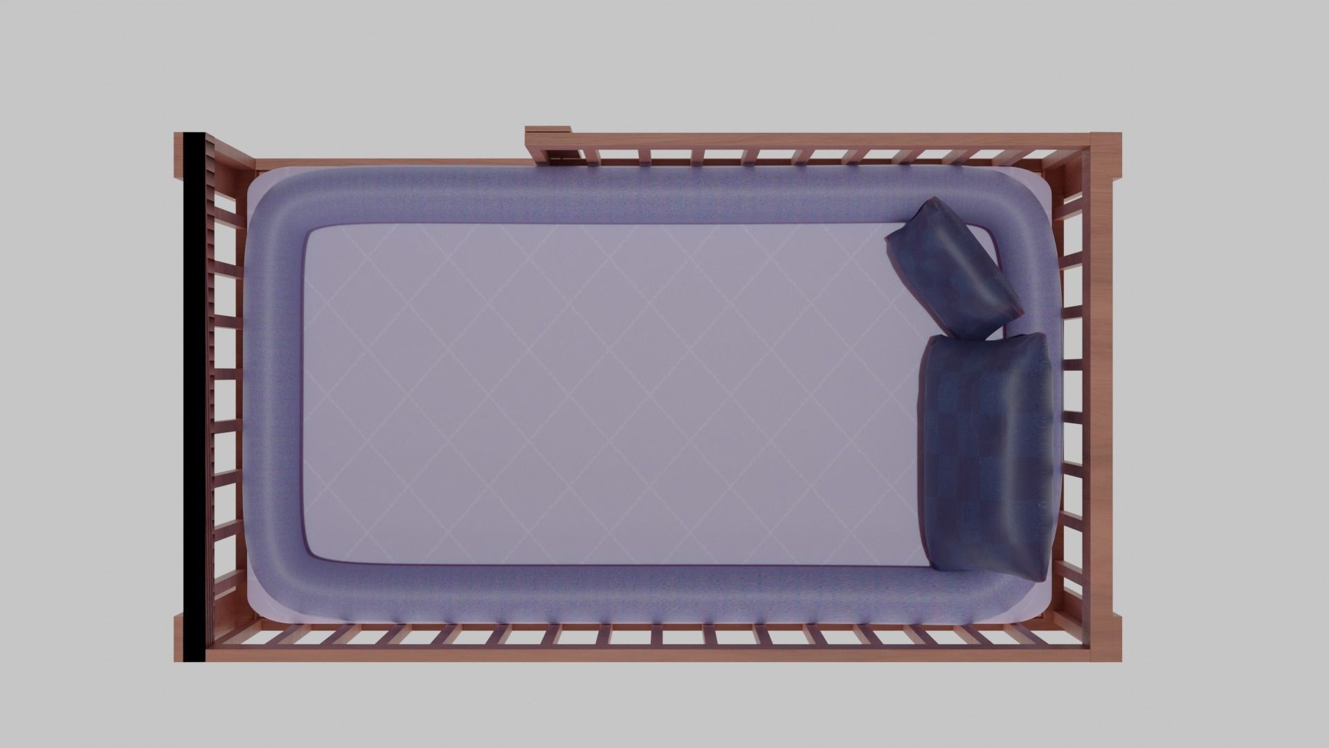 Toddler floor bed 3D model_8