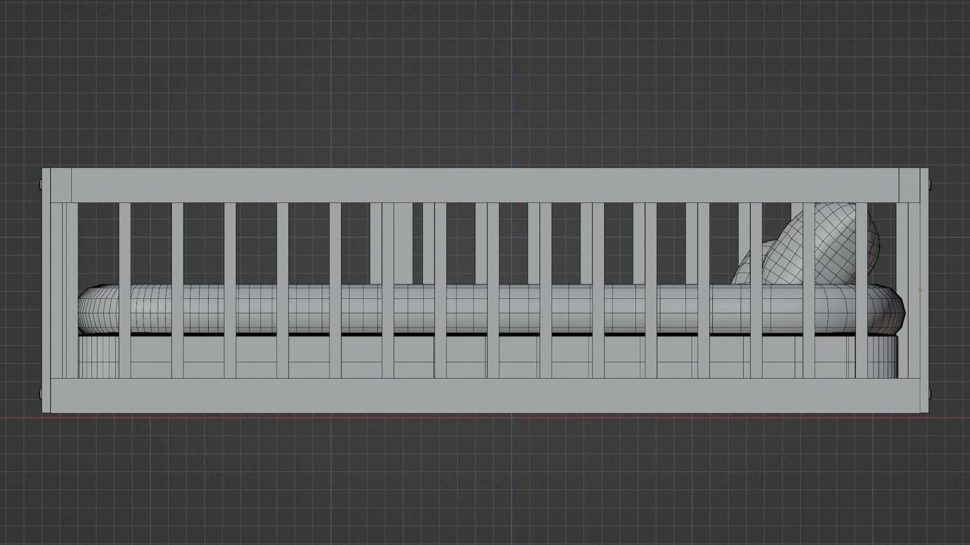 Toddler floor bed 3D model_12