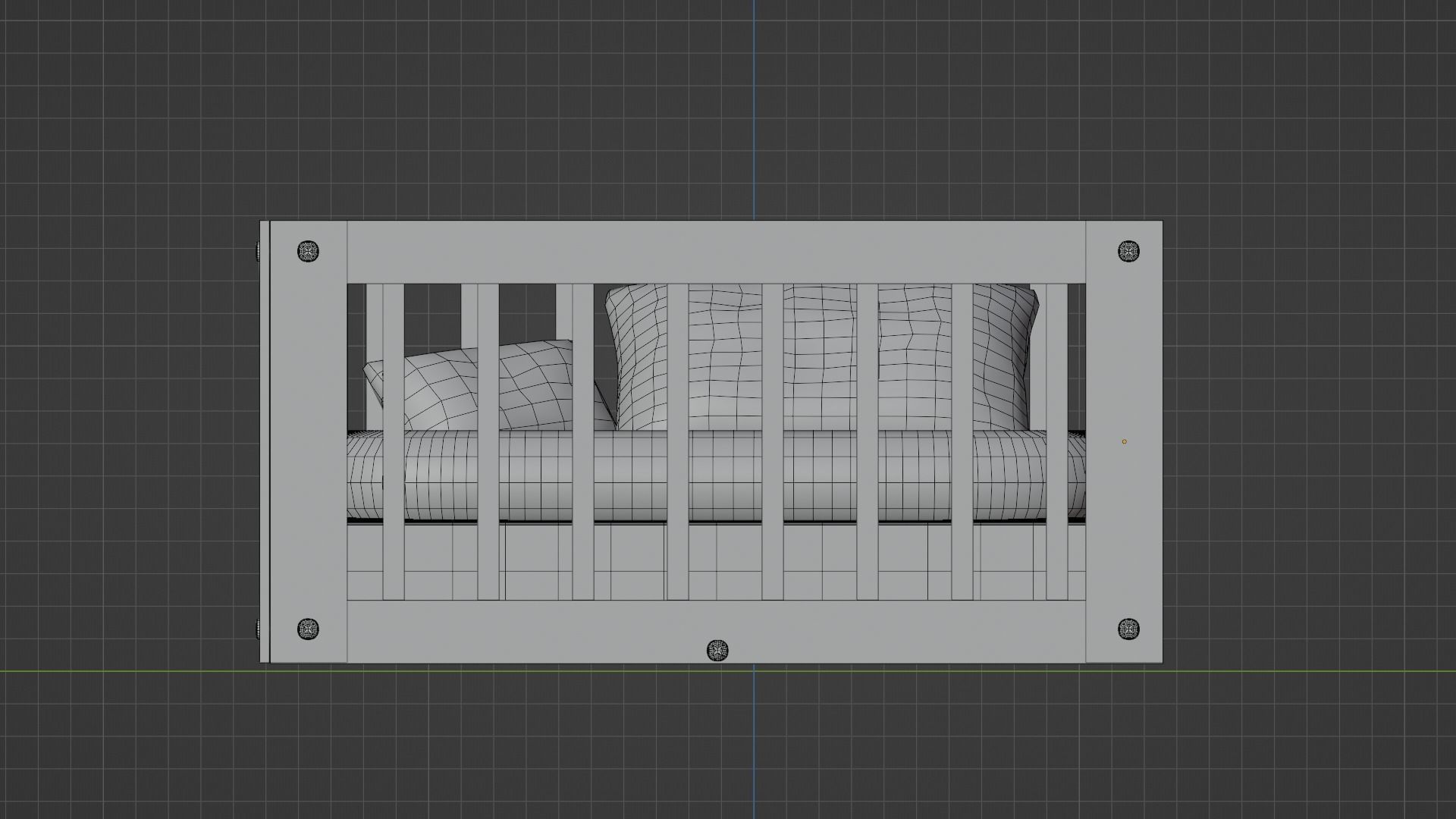 Toddler floor bed 3D model_7