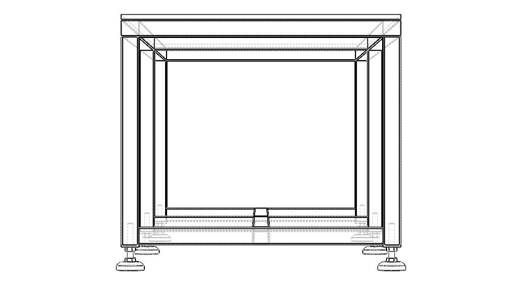 2000x600 Steel Work Table 3D model_23