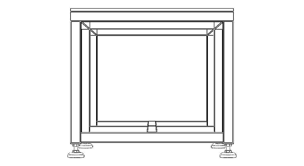 2000x600 Steel Work Table 3D model_22