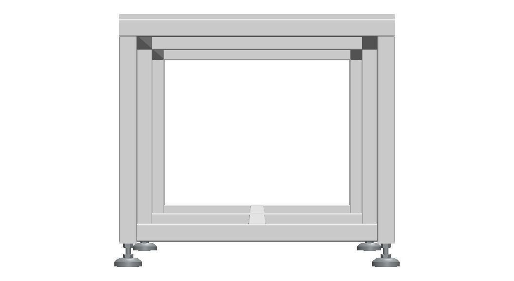 2000x600 Steel Work Table 3D model_25