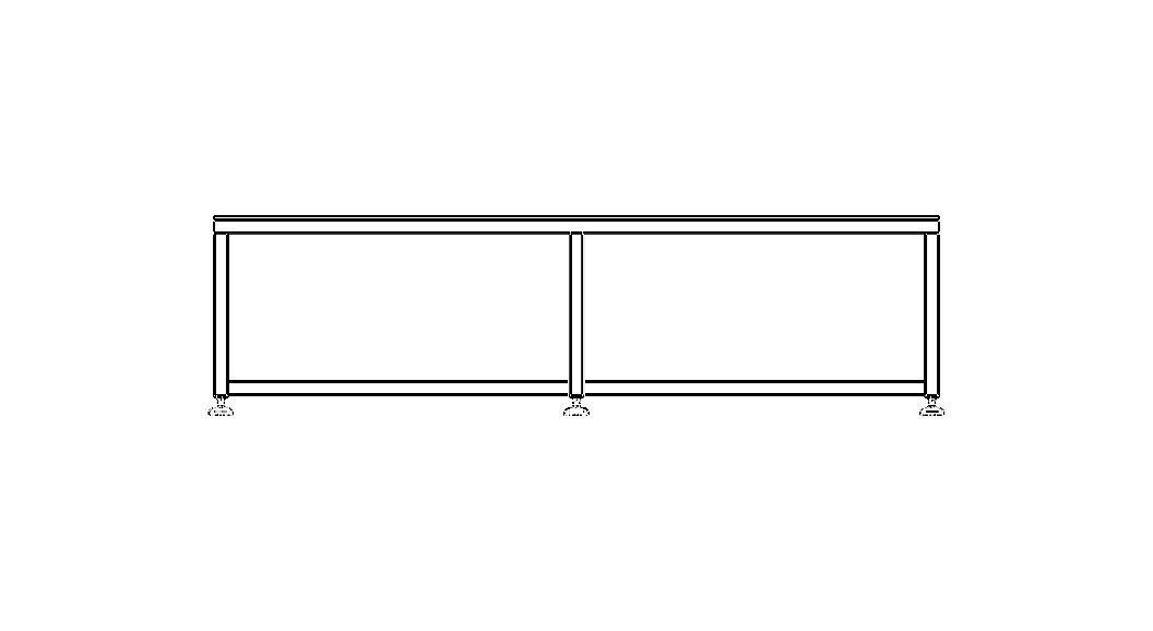 2000x600 Steel Work Table 3D model_10
