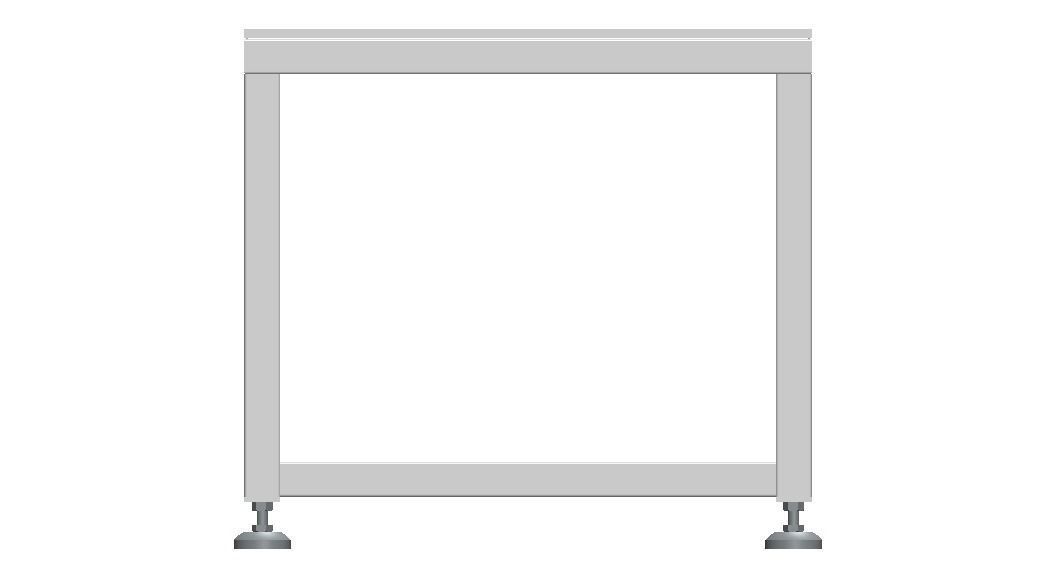 2000x600 Steel Work Table 3D model_29