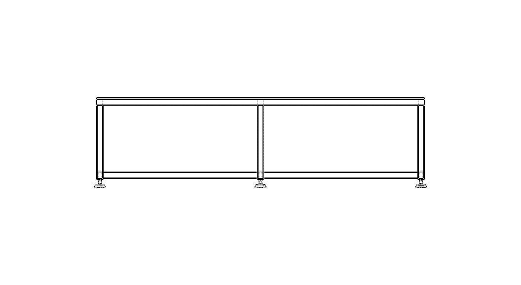 2000x600 Steel Work Table 3D model_11