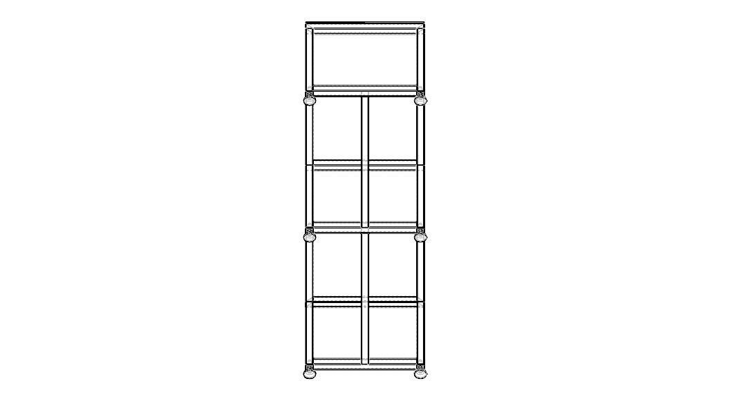 2000x600 Steel Work Table 3D model_31