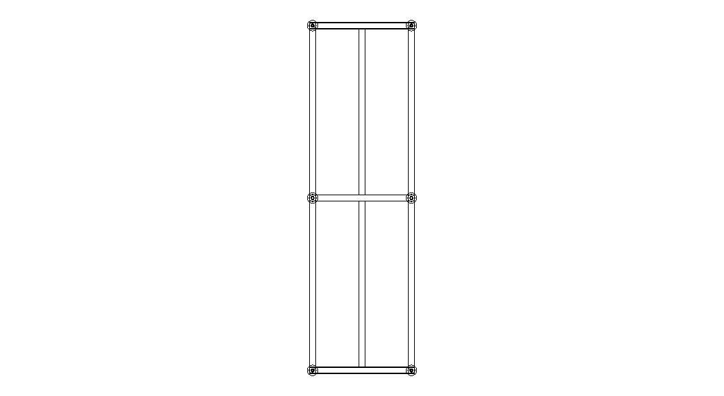 2000x600 Steel Work Table 3D model_36