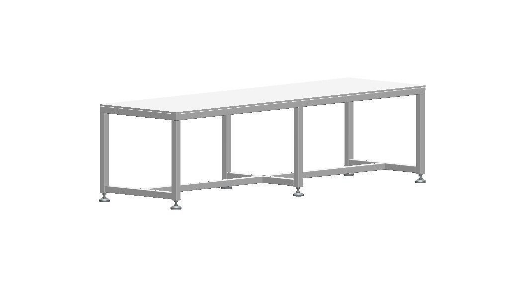 2000x600 Steel Work Table 3D model_21