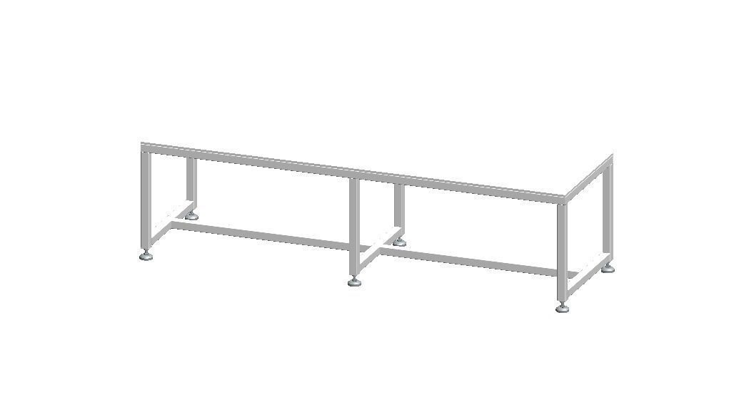 2000x600 Steel Work Table 3D model_41