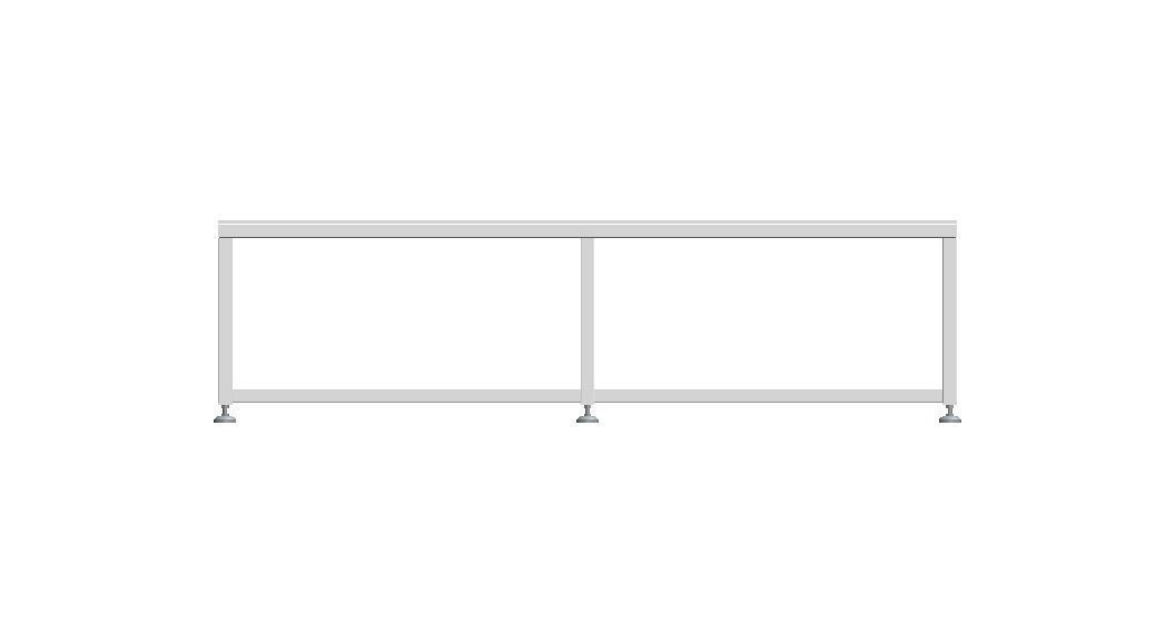 2000x600 Steel Work Table 3D model_13