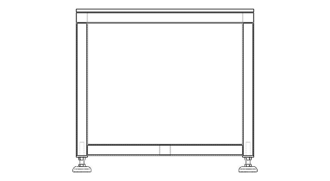 2000x600 Steel Work Table 3D model_27