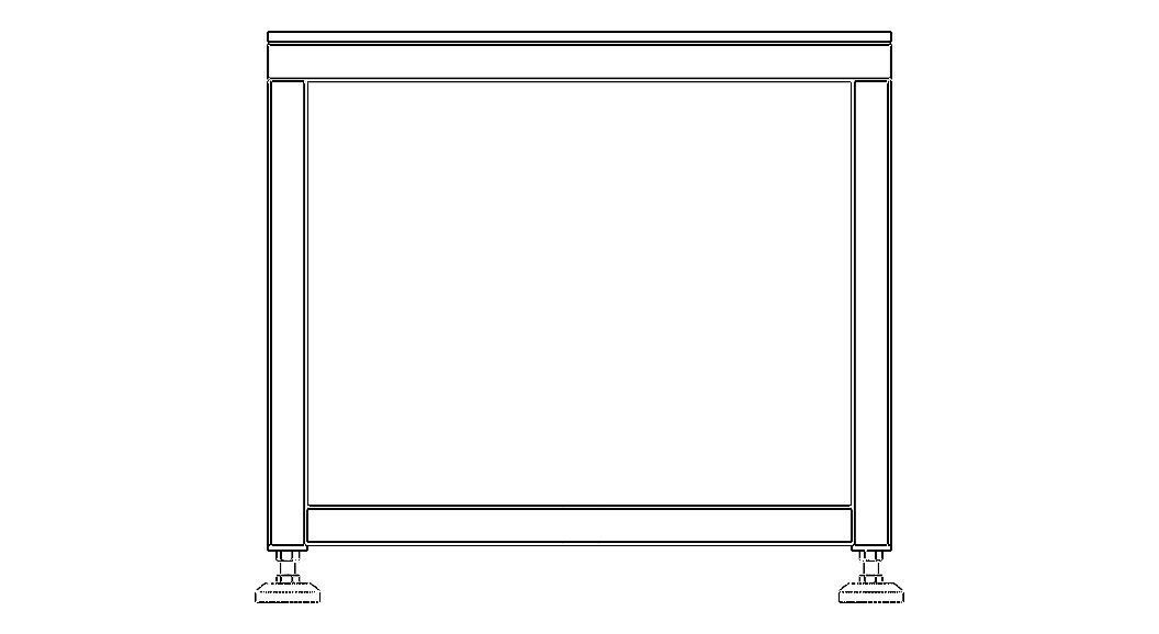 2000x600 Steel Work Table 3D model_26