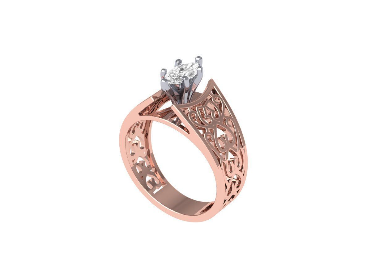 Wedding Ring 3D print model_2