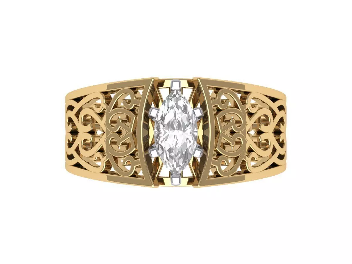 Wedding Ring 3D print model_0