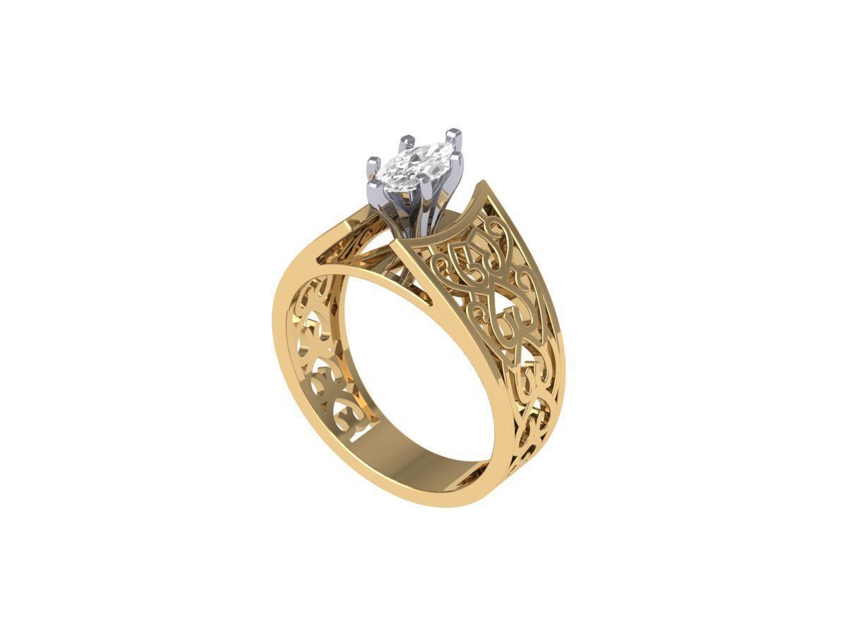 Wedding Ring 3D print model_1