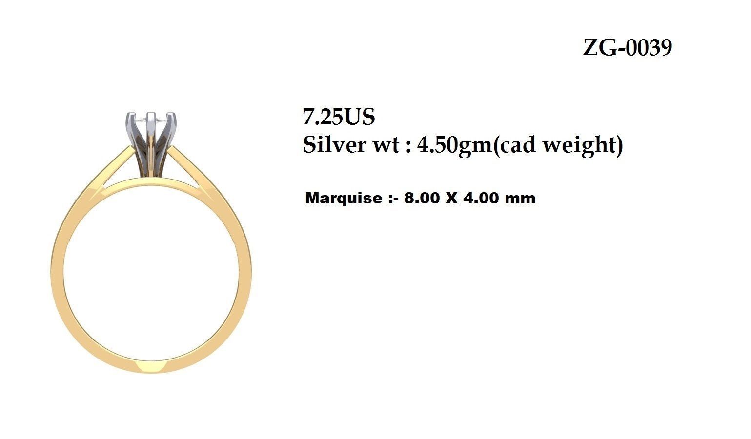 Wedding Ring 3D print model_5