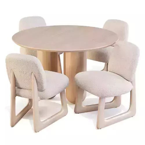 Pietro Franceschini and CB2 Bling Bling Table and Pula Chairs