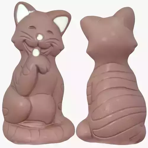 Chocolate Cat Low-poly 3D model