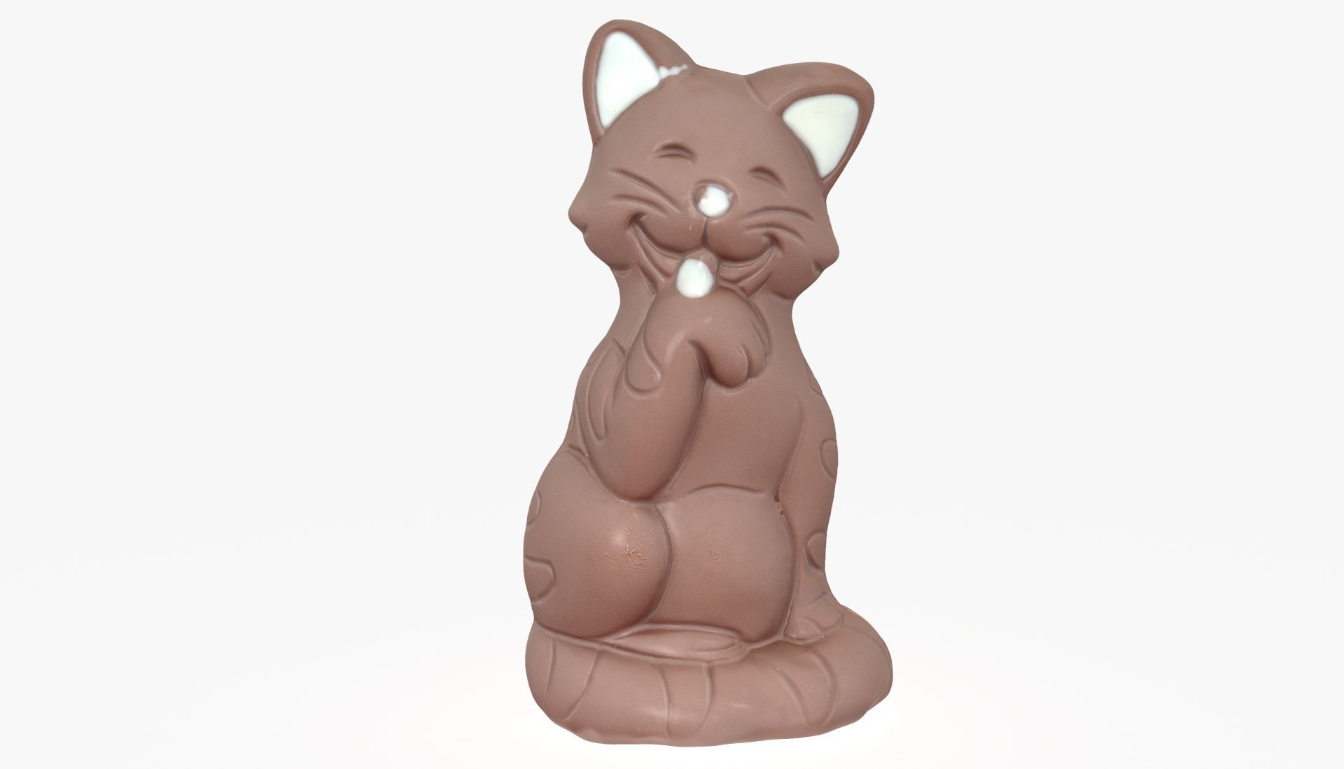 Chocolate Cat Low-poly 3D model_3