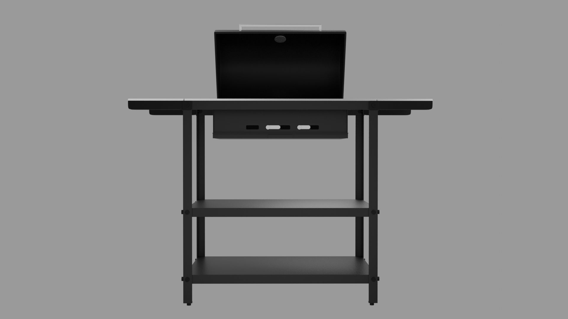 Barbecue Machine Low-poly 3D model_1