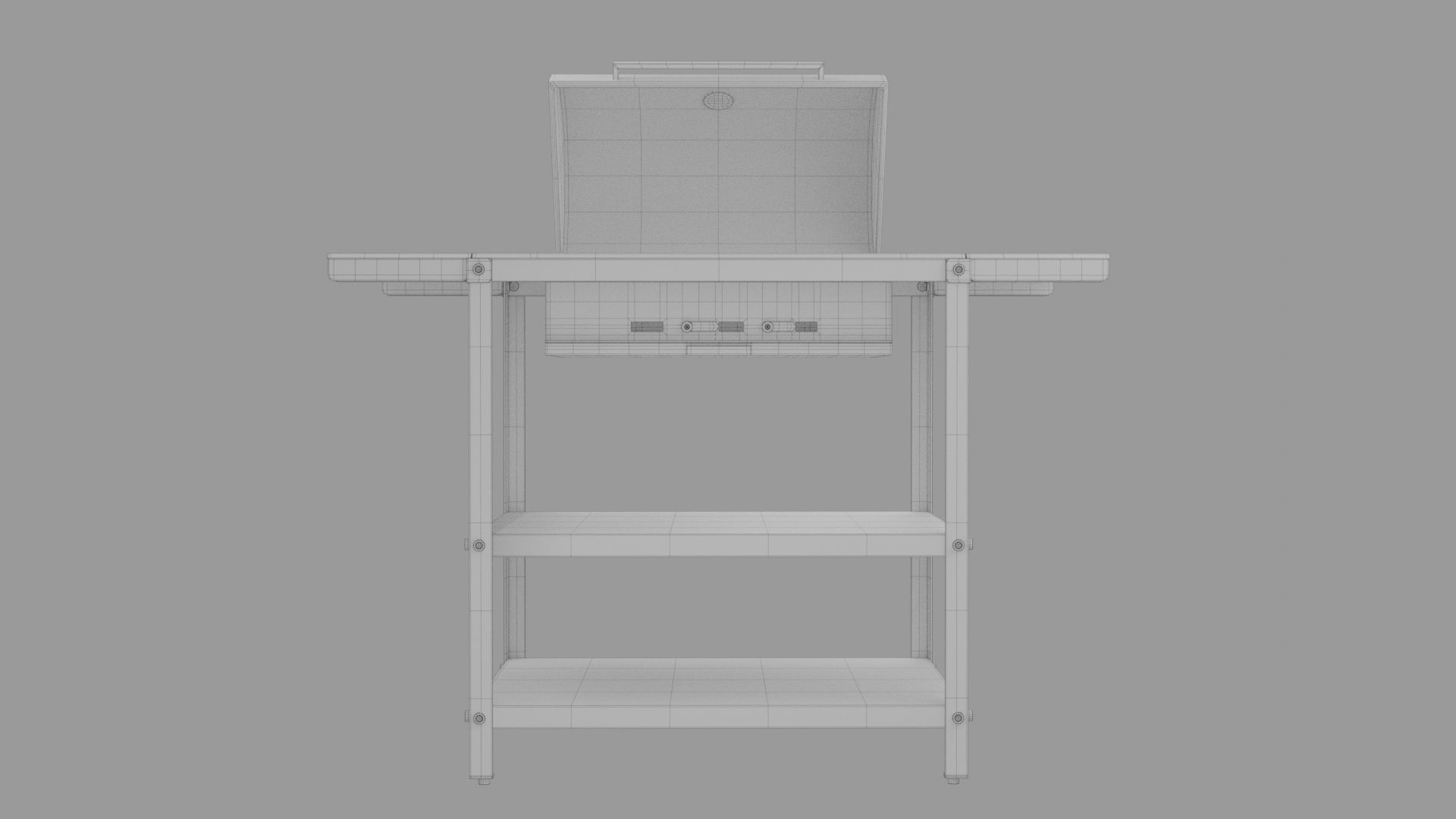 Barbecue Machine Low-poly 3D model_6