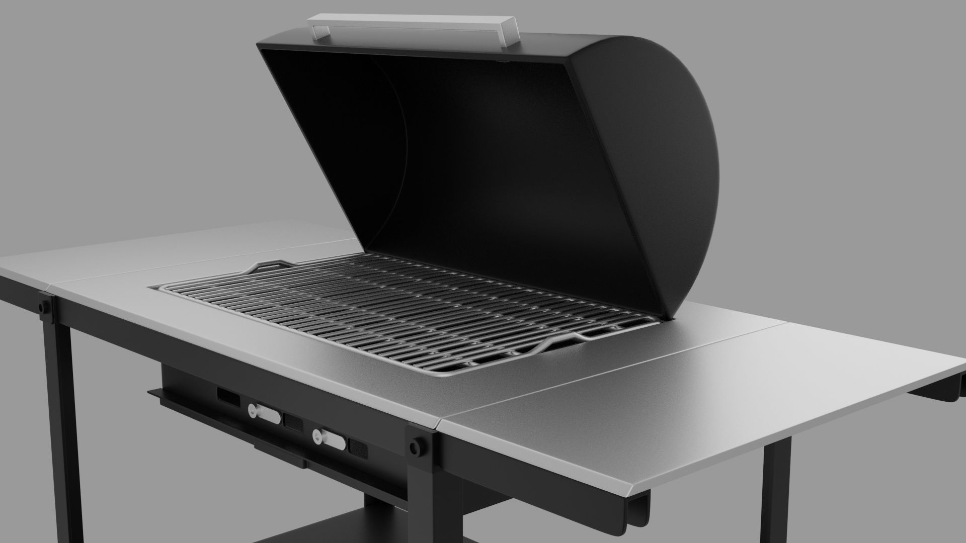 Barbecue Machine Low-poly 3D model_4