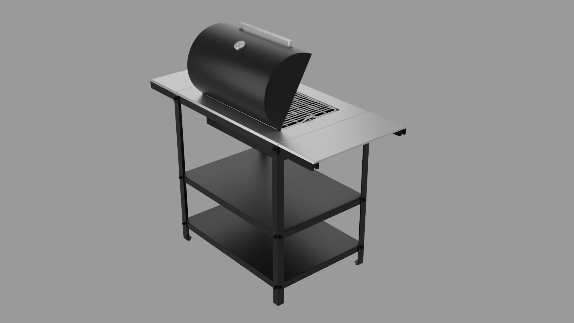 Barbecue Machine Low-poly 3D model_3