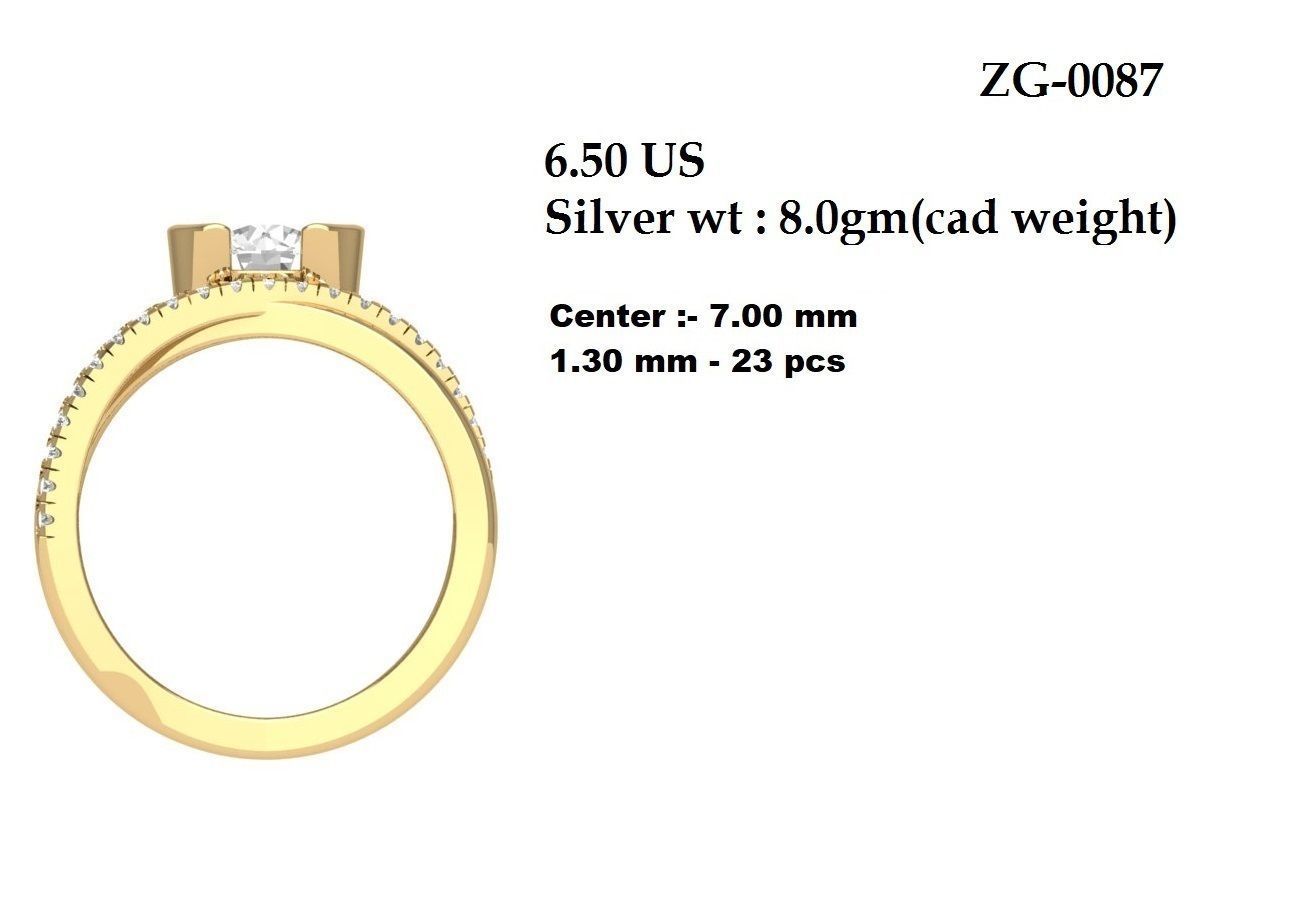  Solitair Ring Bridal Set with infinity band 3D print model_5