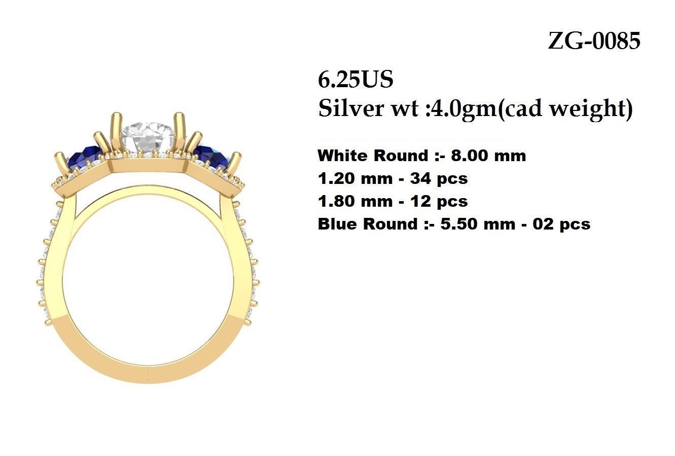 Wedding Ring 3D print model_5