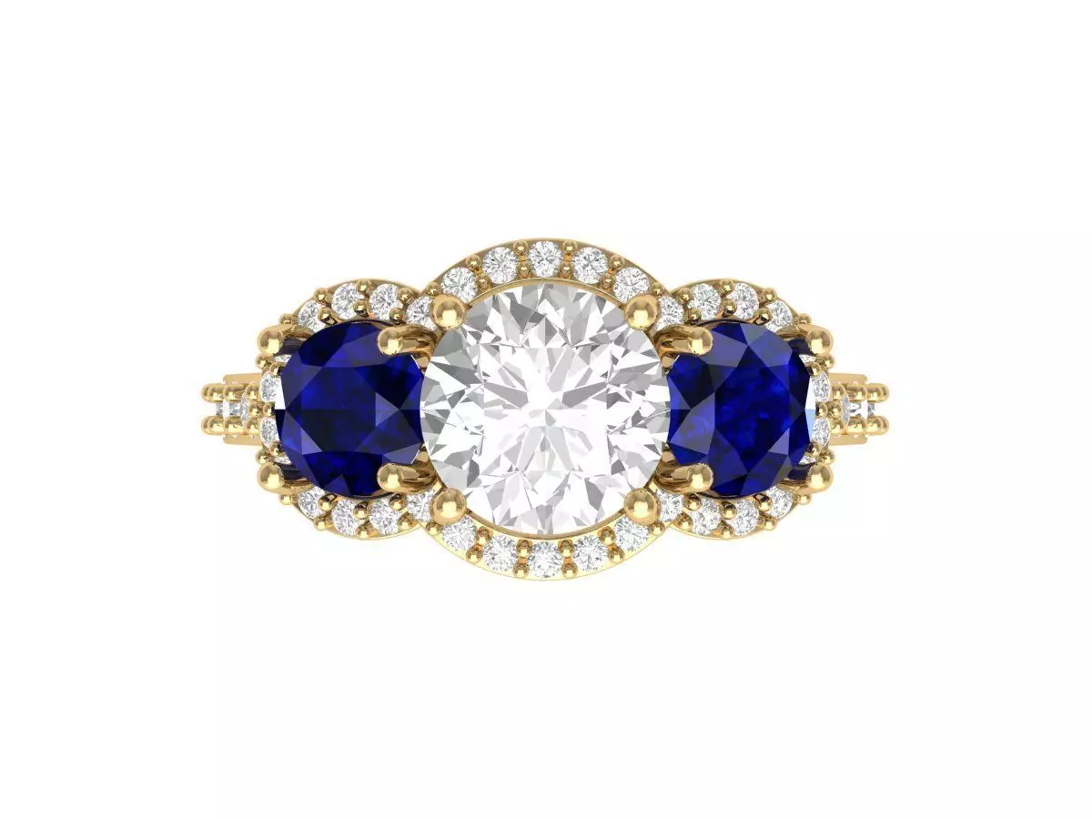 Wedding Ring 3D print model_0