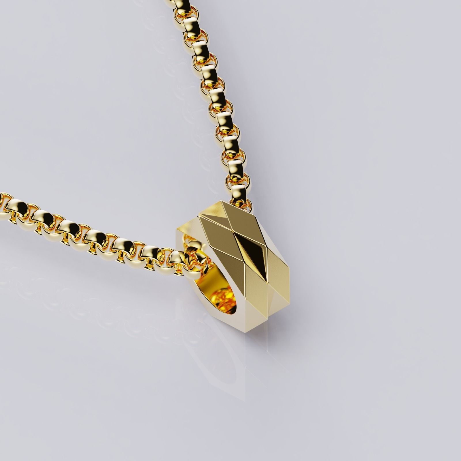 Facette Pendant Style 3D print model_4