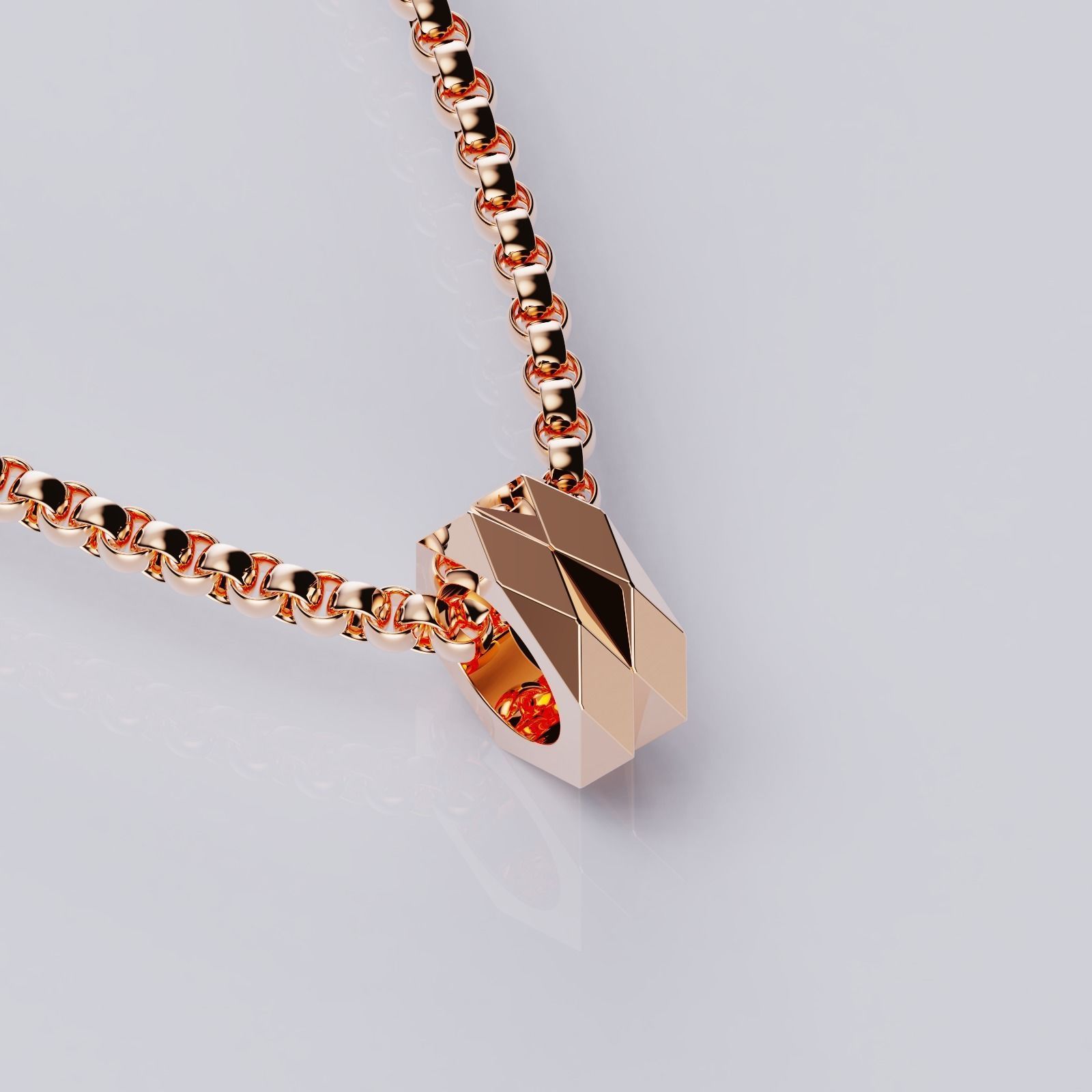 Facette Pendant Style 3D print model_5